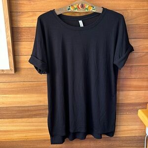 Black Flowy Tunic Tee